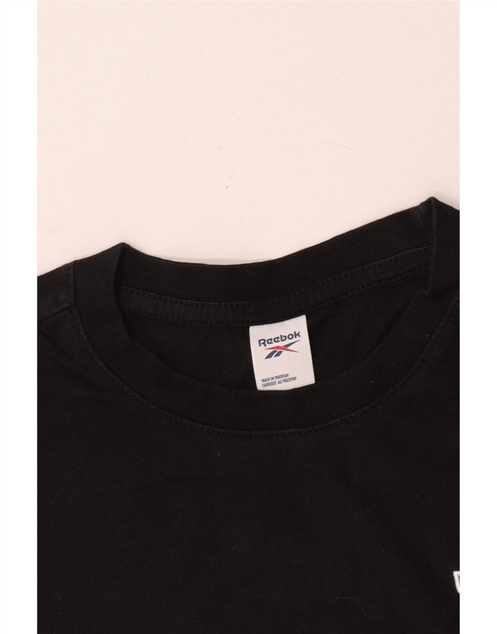 Reebok Herren T-Shirt Top XS Schwarz Baumwolle