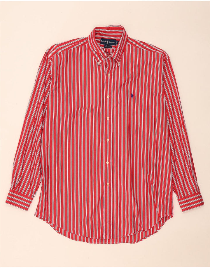 Ralph Lauren Herren-Blake-Hemd aus mittelroter, gestreifter Baumwolle