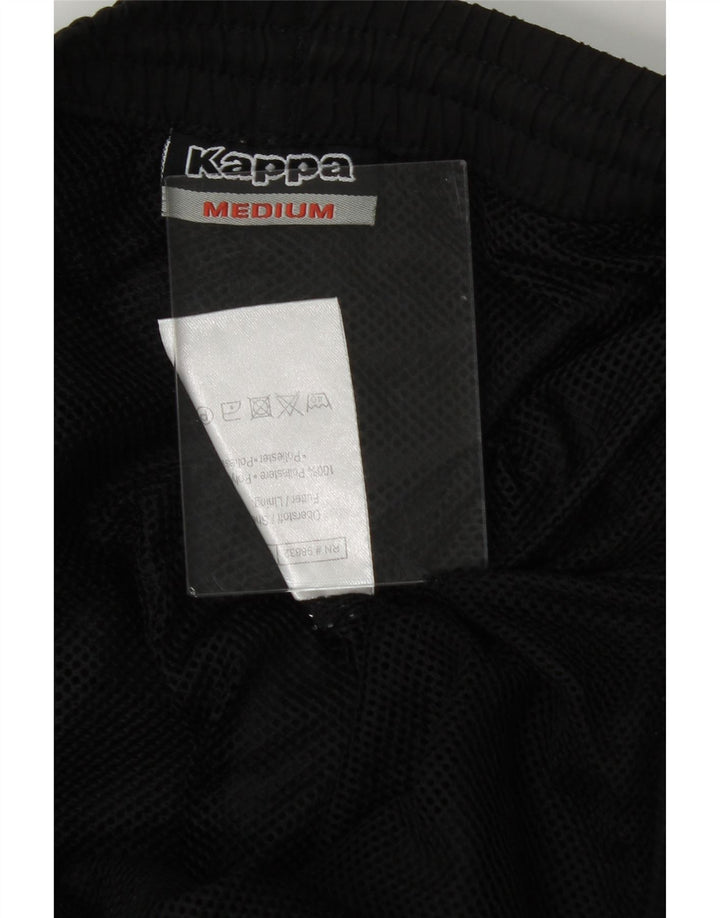 KAPPA Womens Capri Tracksuit Trousers UK 14 Medium  Black Polyester Vintage Kappa and Second-Hand Kappa from Messina Hembry 