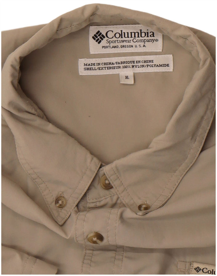 Columbia Herren Kurzarmhemd XL Beige Nylon