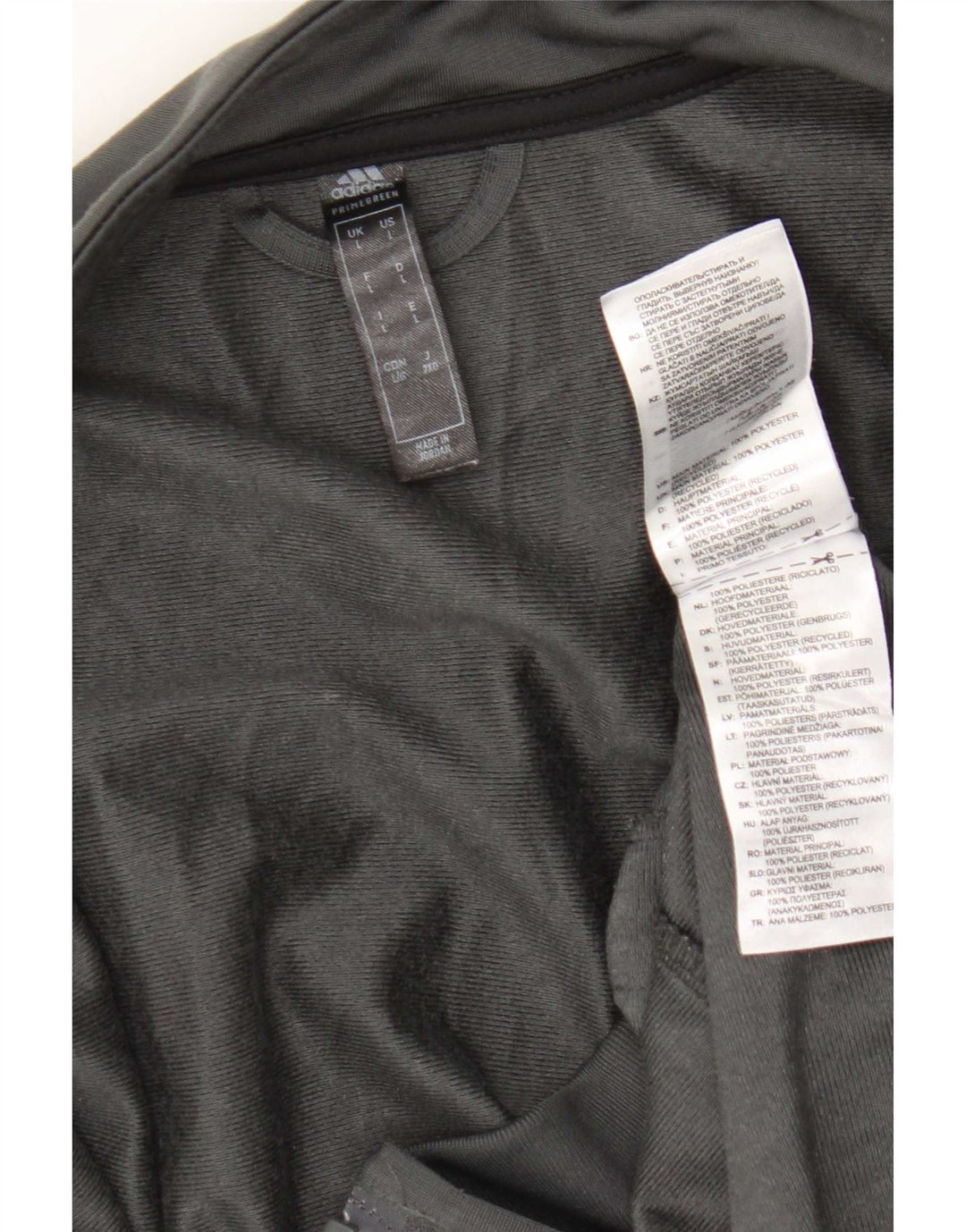 Adidas Herren Primegreen Trainingsanzug Top Jacke Large Grau Polyester