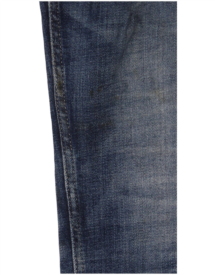 Replay Damen Crop Distressed Slim Jeans W30 L26 Blau