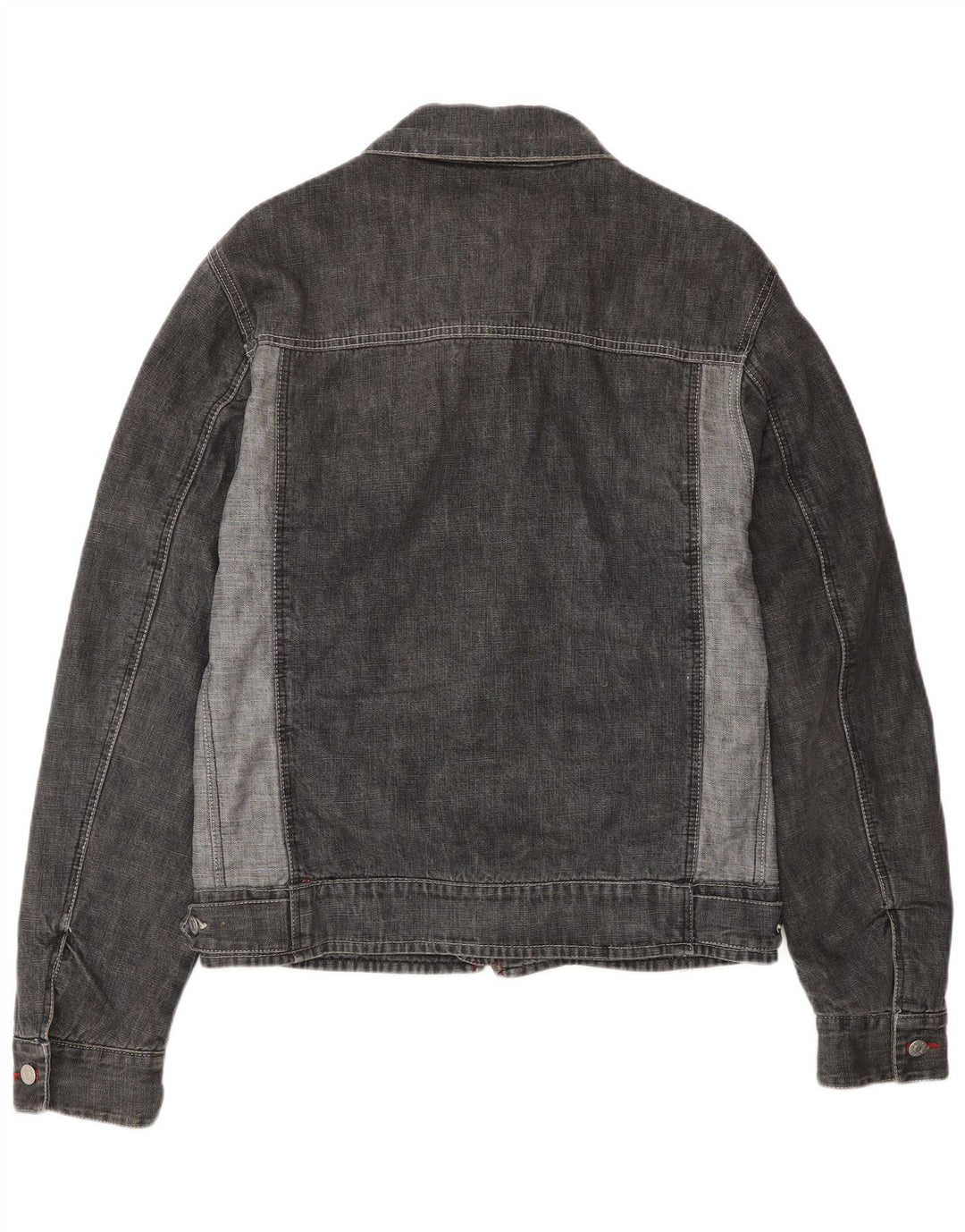 Energie Herren Jeansjacke UK 40 Large Grau Colourblock Baumwolle