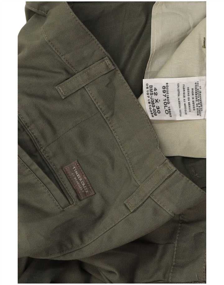 WRANGLER Herren Timber Creek Pegged Chino Hose W42 L30 Khaki Baumwolle
