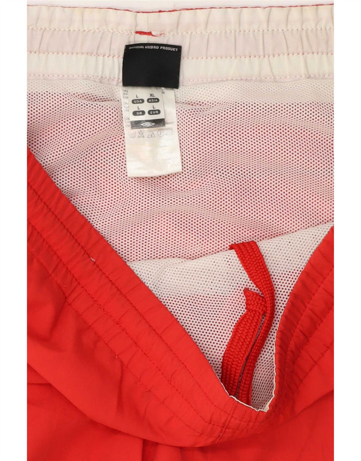 Umbro Herren-Badeshorts, groß, rotes Polyester