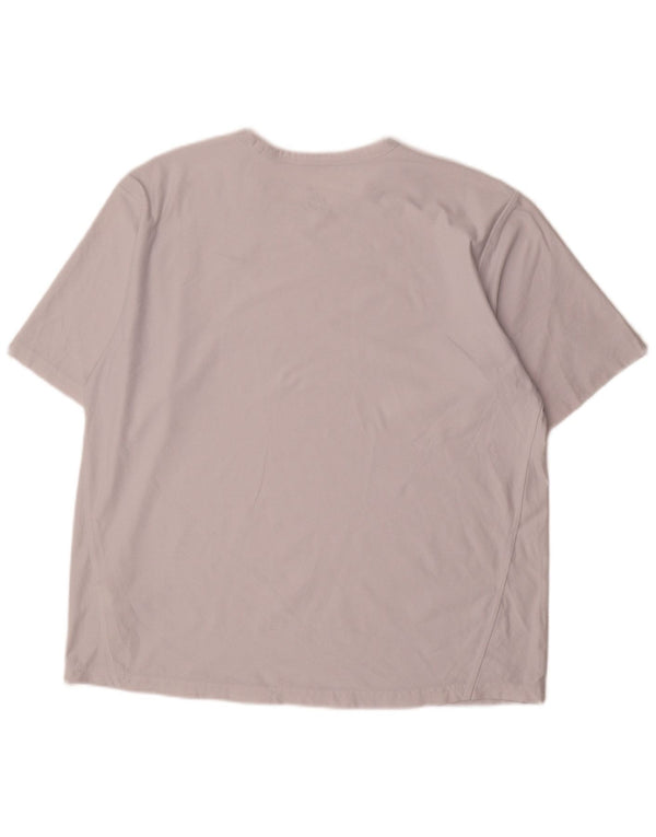 Nike Herren Dri Fit T-Shirt Top UK 42/44 Large Weiß Polyester