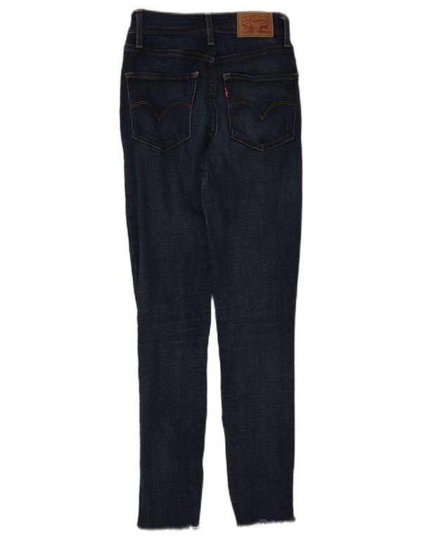 Levi's Damen 721 High Rise Skinny Jeans W24 L28 Marineblau Baumwolle