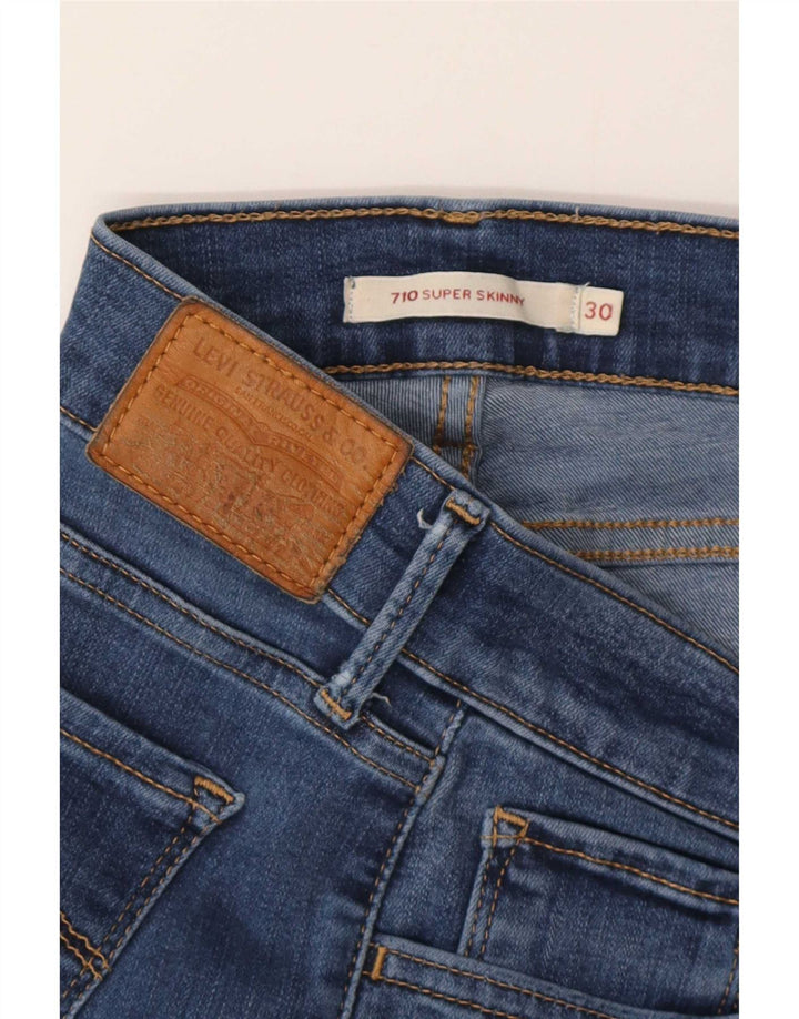 Levi's Damen 710 Super Skinny Jeans W30 L27 Blau