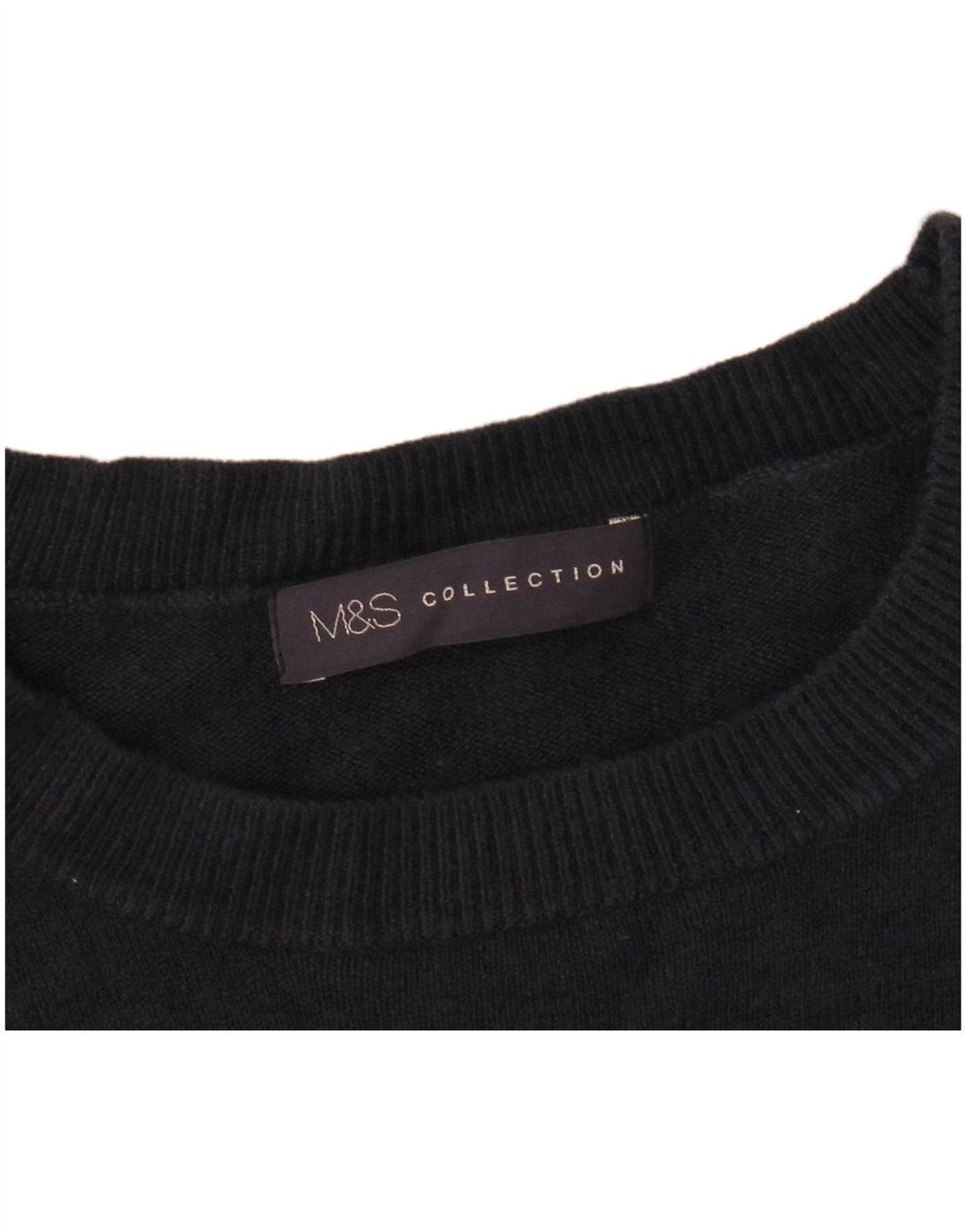 Marks & Spencer Damen-Pullover mit Rundhalsausschnitt, Gr. 14, mittleres Marineblau