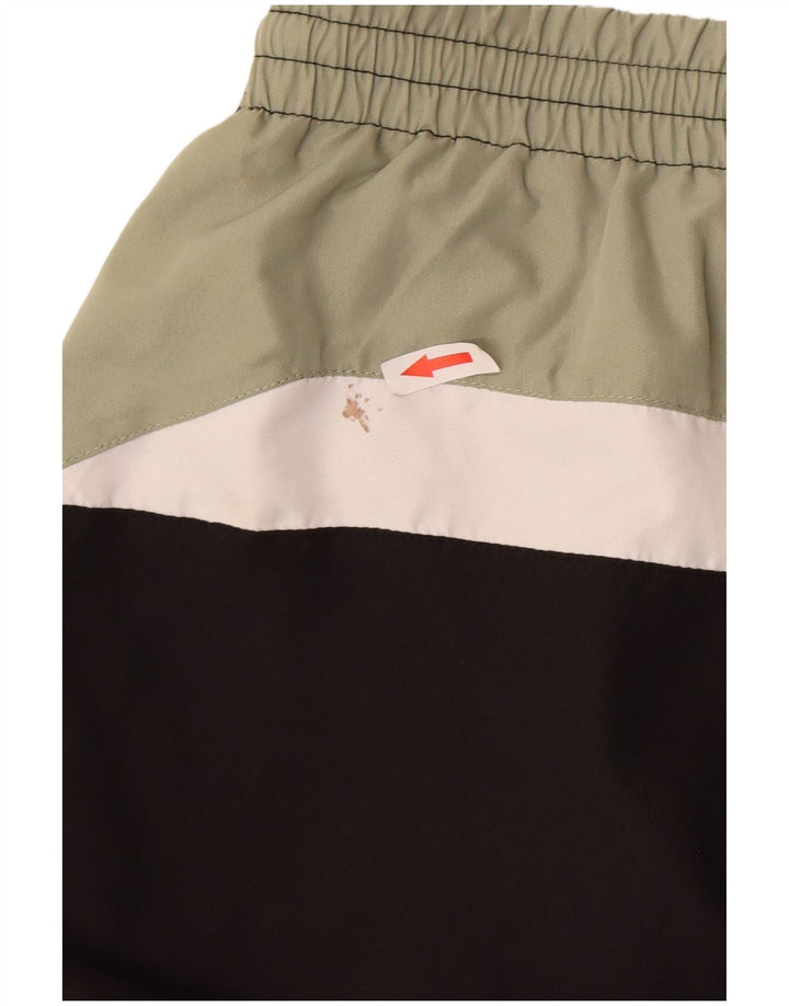 Kappa Herren-Trainingshose, Jogginghose, groß, schwarzes Farbblock-Polyester