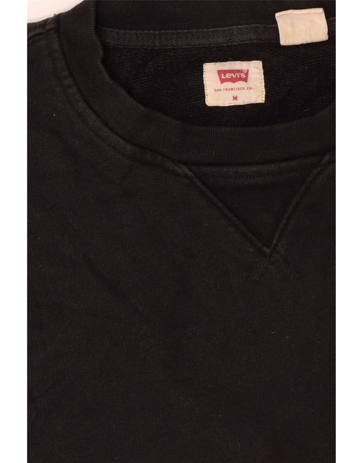 Levi's Herren-Sweatshirt-Pullover aus mittelschwarzer Baumwolle