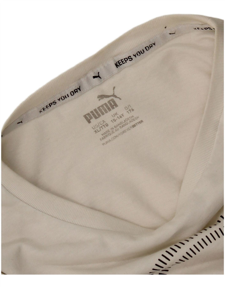 Puma Jungen Grafik T-Shirt Top 15-16 Jahre Weiß