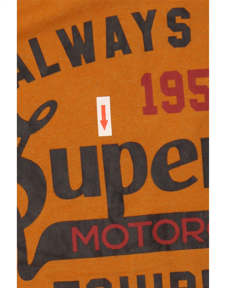 Superdry Herren Grafik-T-Shirt-Oberteil aus mitteloranger Baumwolle