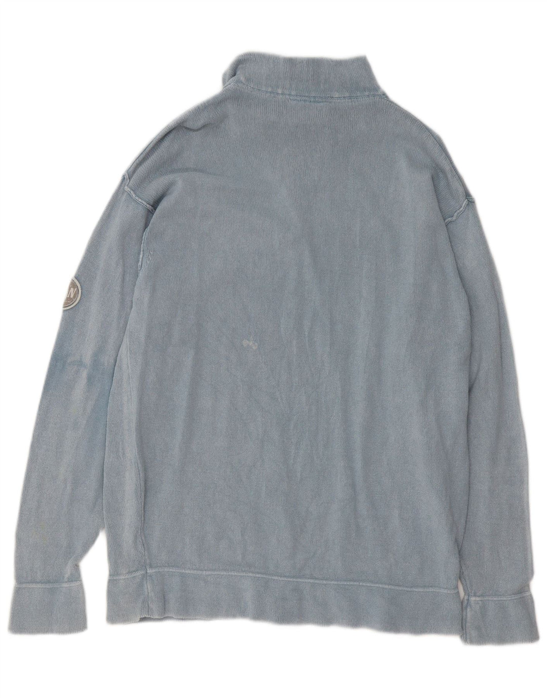 Murphy & Nye Herren-Pullover mit Reißverschluss am Hals, XL, blaue Baumwolle