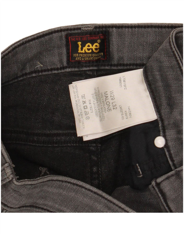 Lee Herren Malone Skinny Jeans W29 L32 Graue Baumwolle