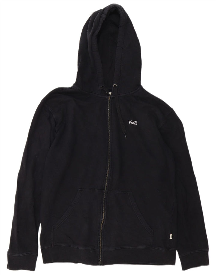 Vans Herren-Kapuzenpullover mit Reißverschluss, groß, aus schwarzer Baumwolle