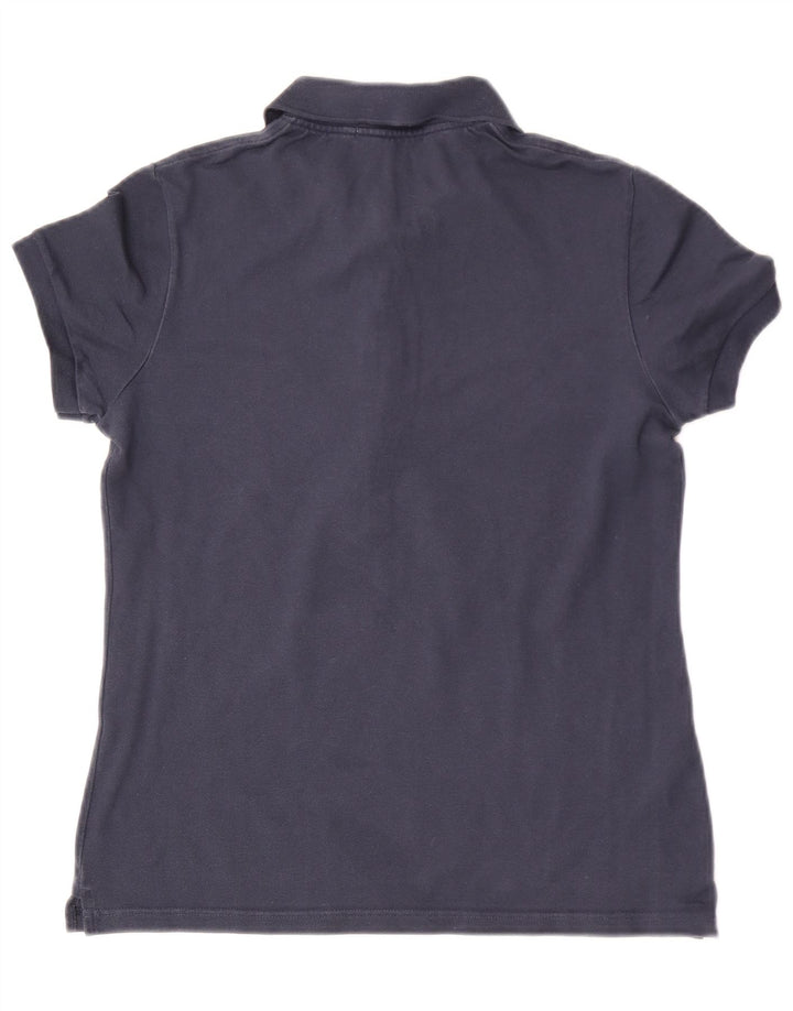 Lacoste Damen-Poloshirt, Größe 40, mittelmarineblaue Baumwolle