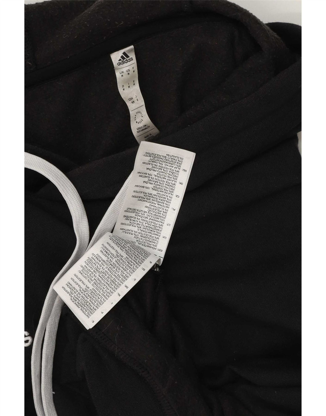 Adidas Herren Kapuzenpullover Mittelschwarz Baumwolle