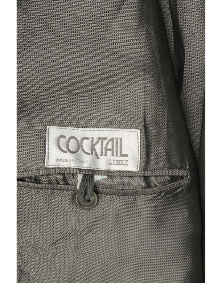 Lebole Herren 1-Knopf-Blazerjacke UK 42 XL Schwarz