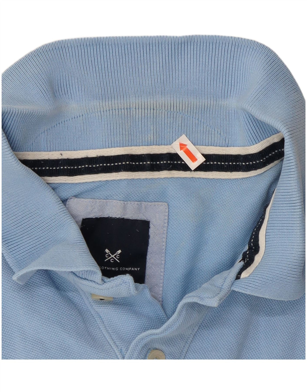 Crew Clothing Herren-Poloshirt, groß, blaue Baumwolle