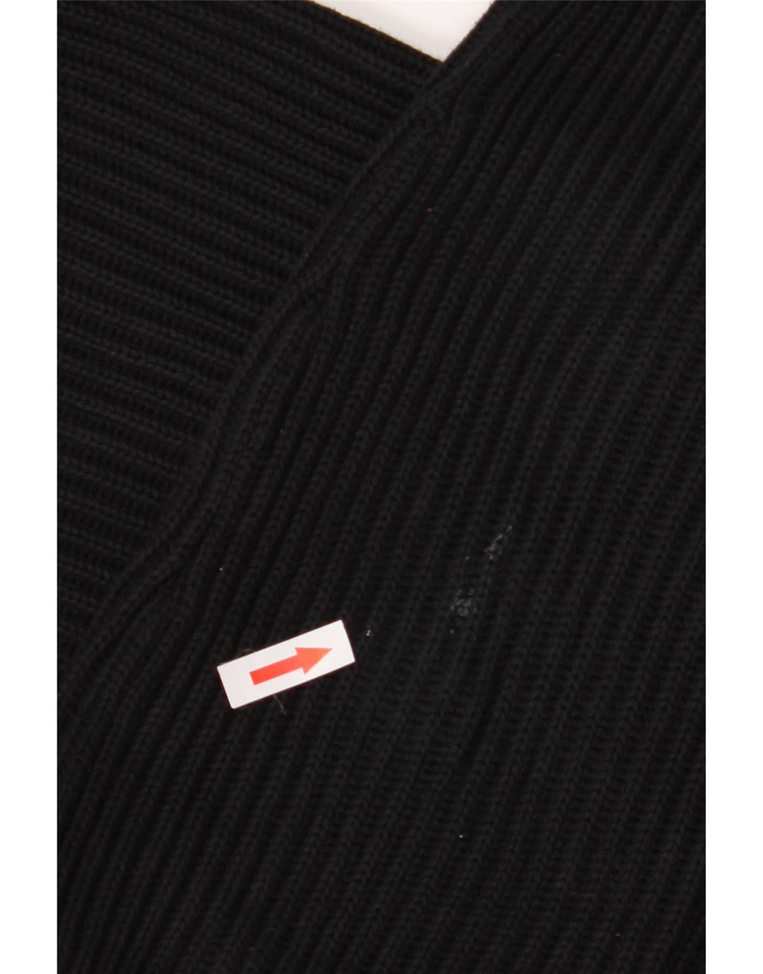 Zara Herren-Pullover mit Reißverschluss am Hals, groß, aus schwarzer Baumwolle