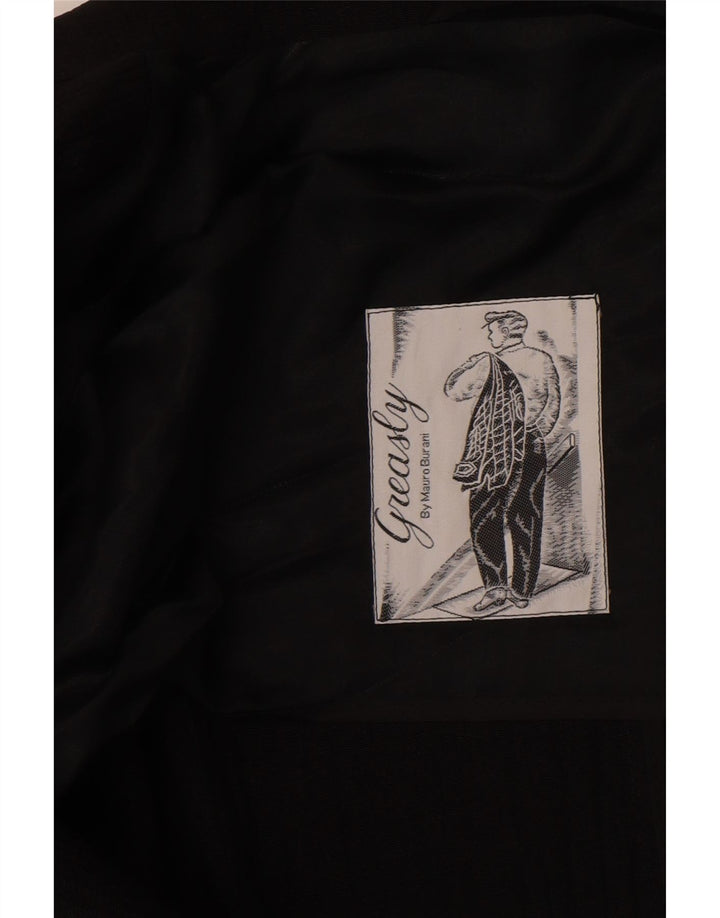 Vintage Herren 1 Knopf Blazer Jacke UK 40 Large Schwarz
