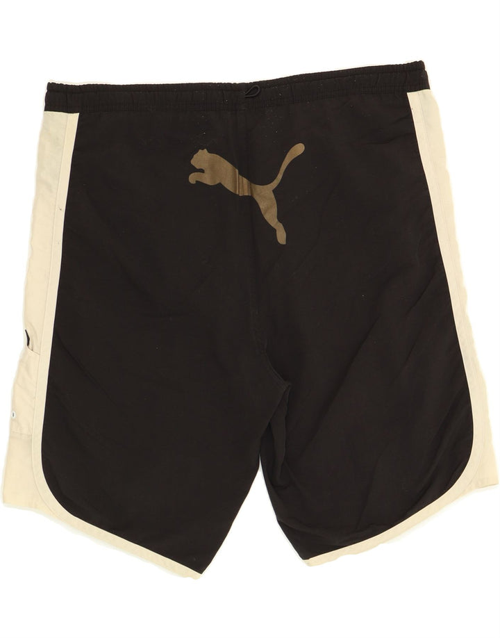 PUMA Mens Graphic Sport Shorts Medium Black Colourblock Vintage Puma and Second-Hand Puma from Messina Hembry 