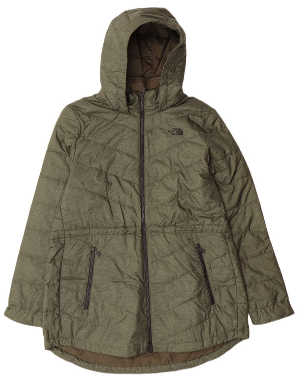 The North Face Damen Kapuzenmantel, gepolstert, UK 18, XL, Khaki, Polyester, modern