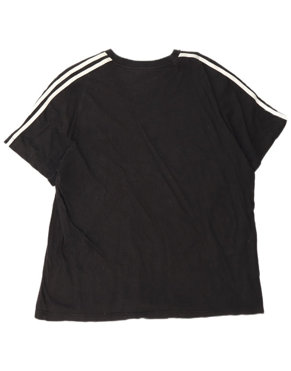 Adidas Herren T-Shirt Top 2XL Schwarz Baumwolle