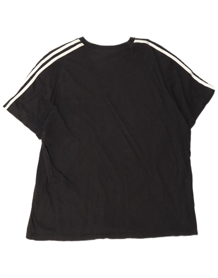 Adidas Herren T-Shirt Top 2XL Schwarz Baumwolle