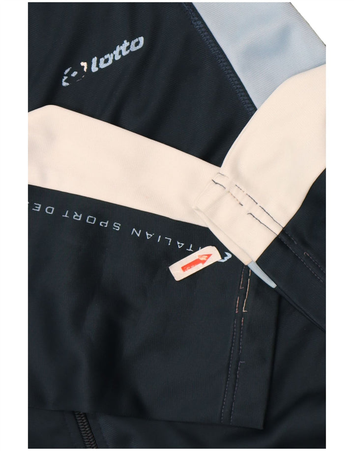 Lotto Herren-Trainingsanzug, groß, marineblau, Farbblock-Polyester