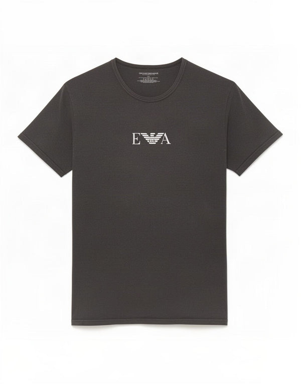 Emporio Armani Herren Grafik T-Shirt Top XL Grau Baumwolle