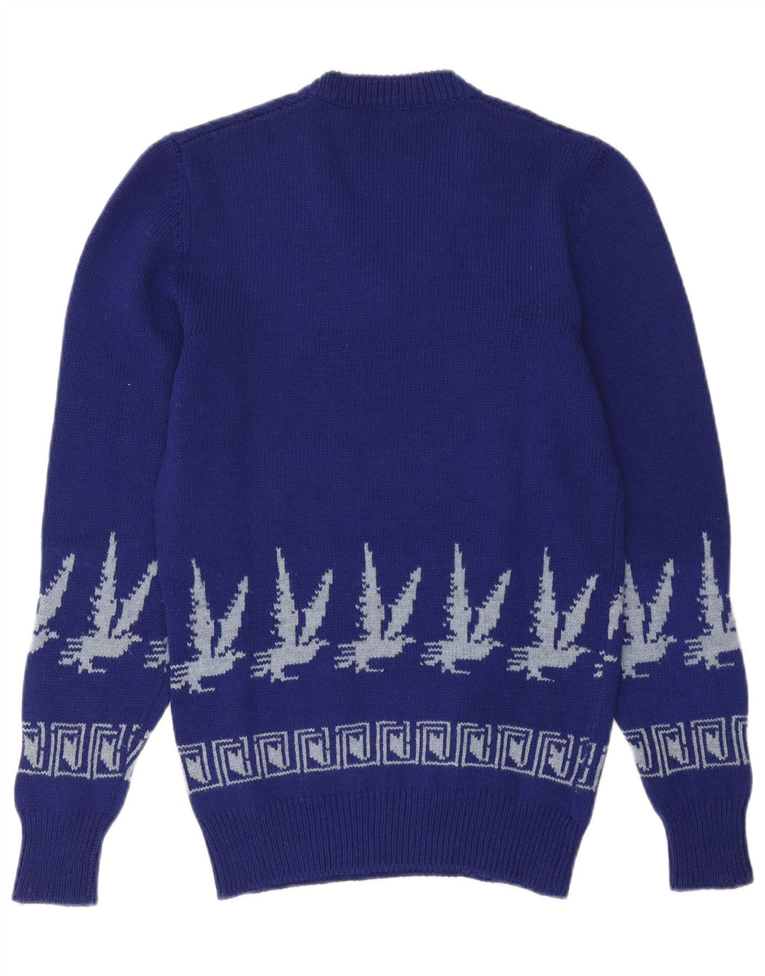 Vintage Herren V-Ausschnitt Pullover Pullover Small Blue Fair Isle
