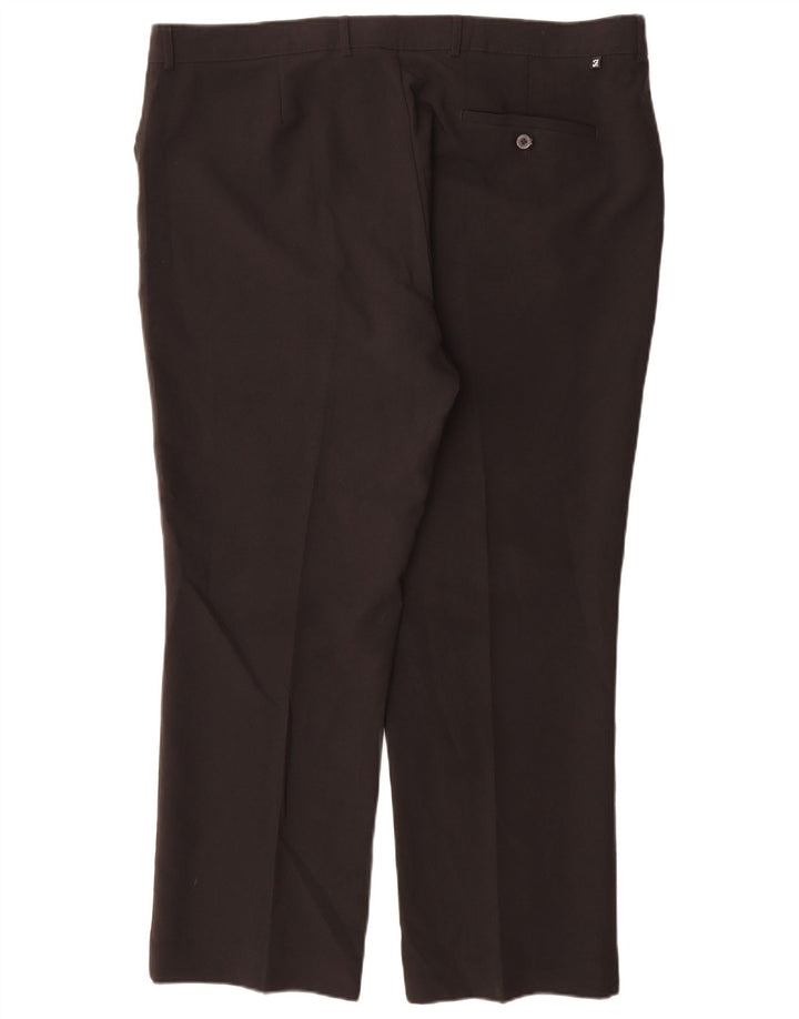 Farah Herren-Freizeithose, gerade, W42, L29, Schwarz, Polyester