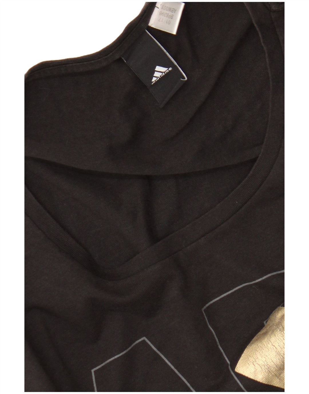 Adidas Damen Graphic T-Shirt Top UK 12 Medium Schwarz