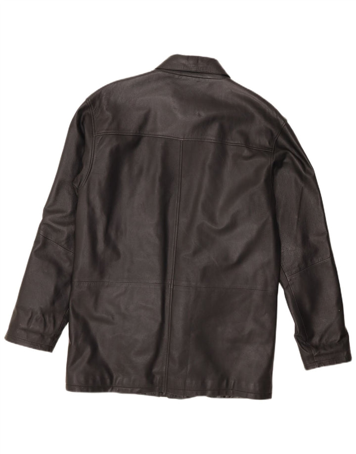 Vintage Herren Lederjacke UK 44 2XL Schwarzes Leder