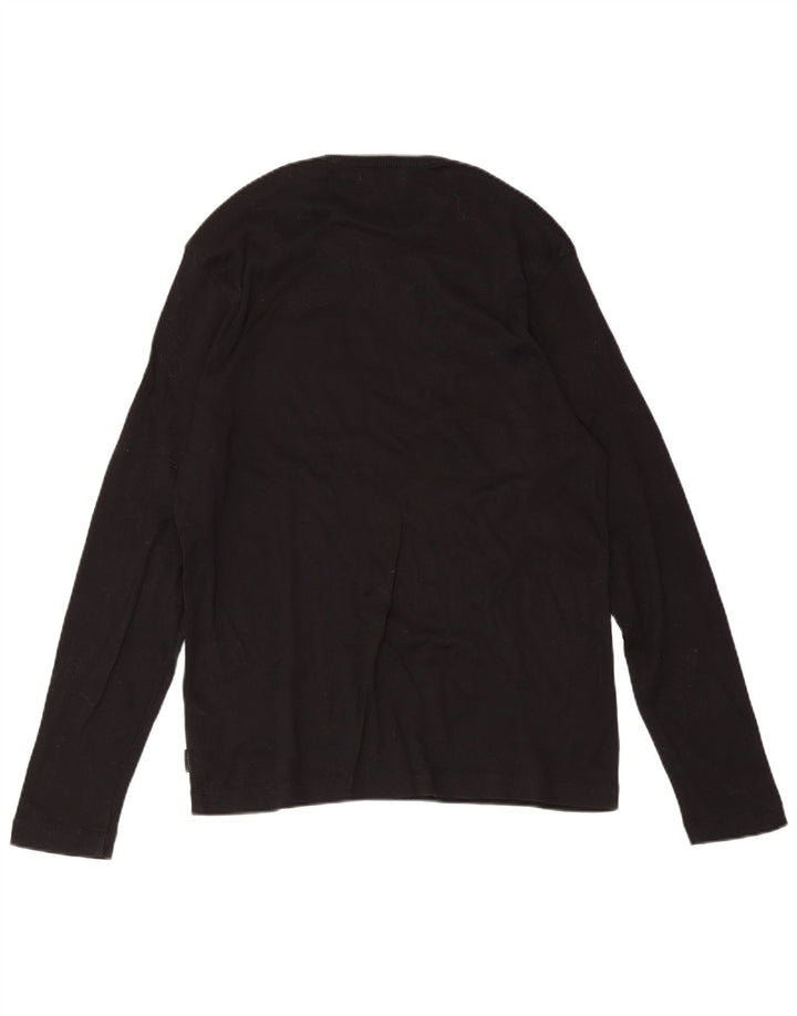 Calvin Klein Herren-Pullover mit Rundhalsausschnitt, mittelschwarze Baumwolle