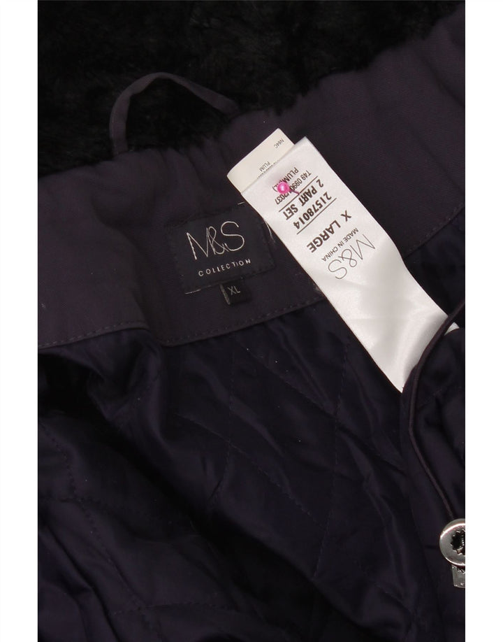 Marks & Spencer Damen Wattierter Mantel UK 18 XL Lila Polyamid