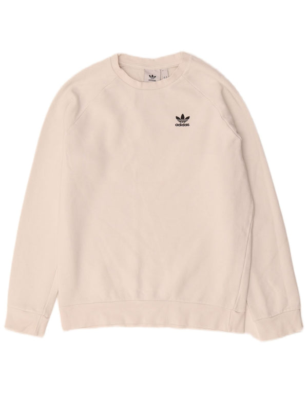 Adidas Herren Sweatshirt Pullover Small Weiß Baumwolle