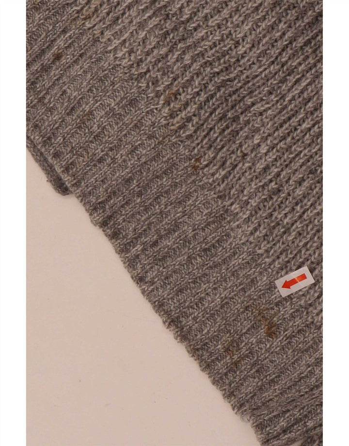 Marks & Spencer Herren-Cardigan-Pullover Mittelgrau geflecktes Acryl