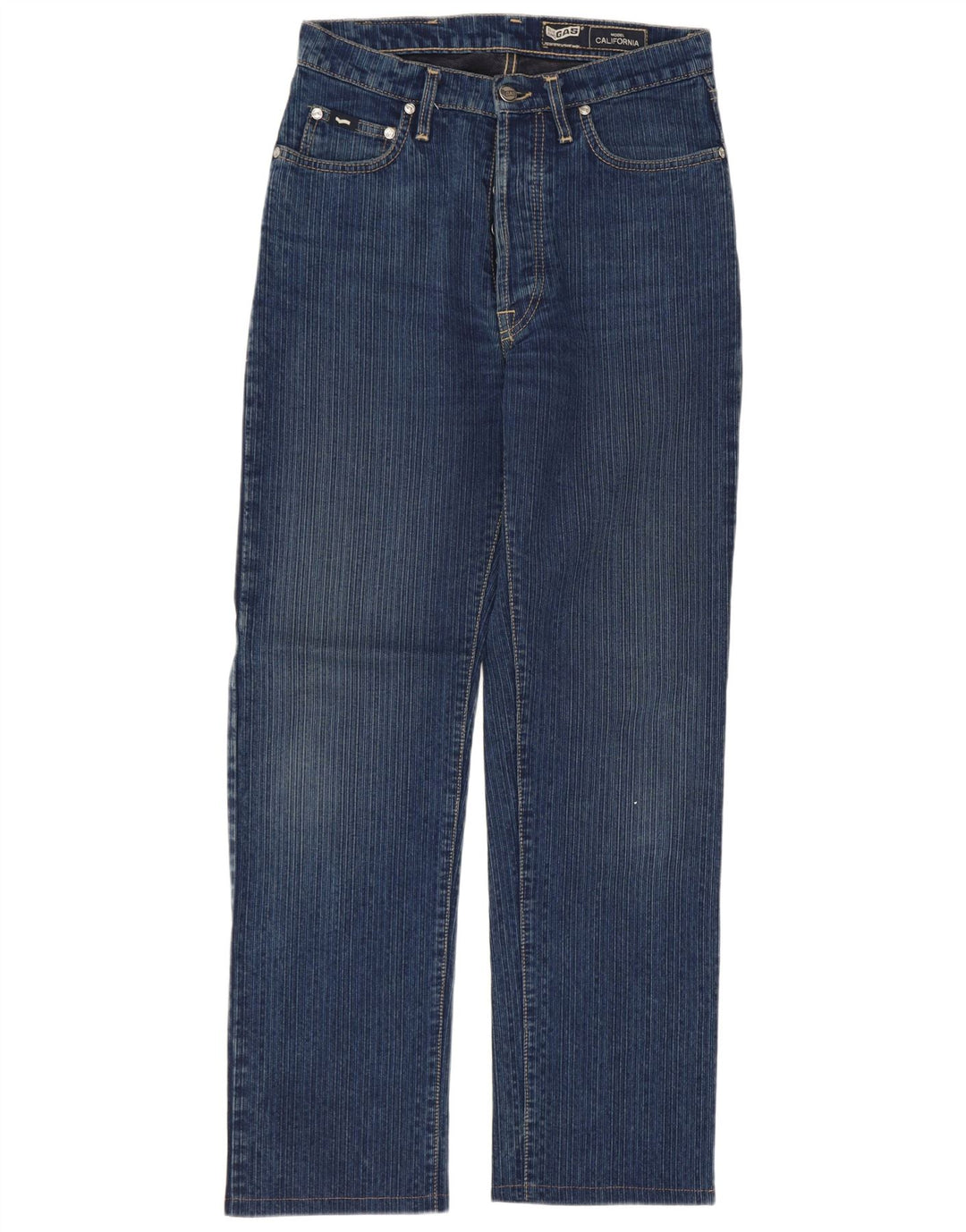 Gas Herren Straight Jeans W29 L29 Marineblaue Baumwolle