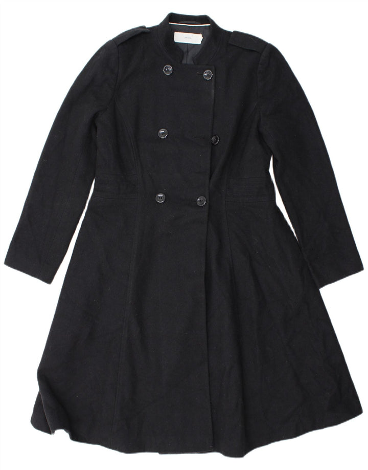 John Lewis Damen Zweireihiger Mantel UK 12 Medium Schwarz