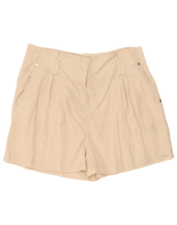 Superdry Damen-Chinoshorts mit hohem Bund und Pegged, UK 14, Größe L W34, Beige