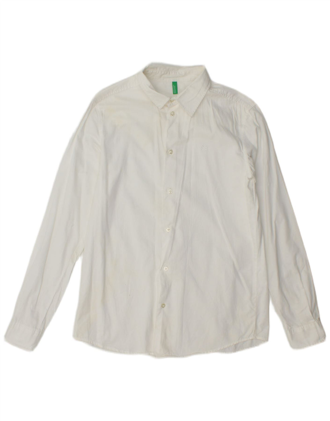 Benetton Herrenhemd Small Weiß