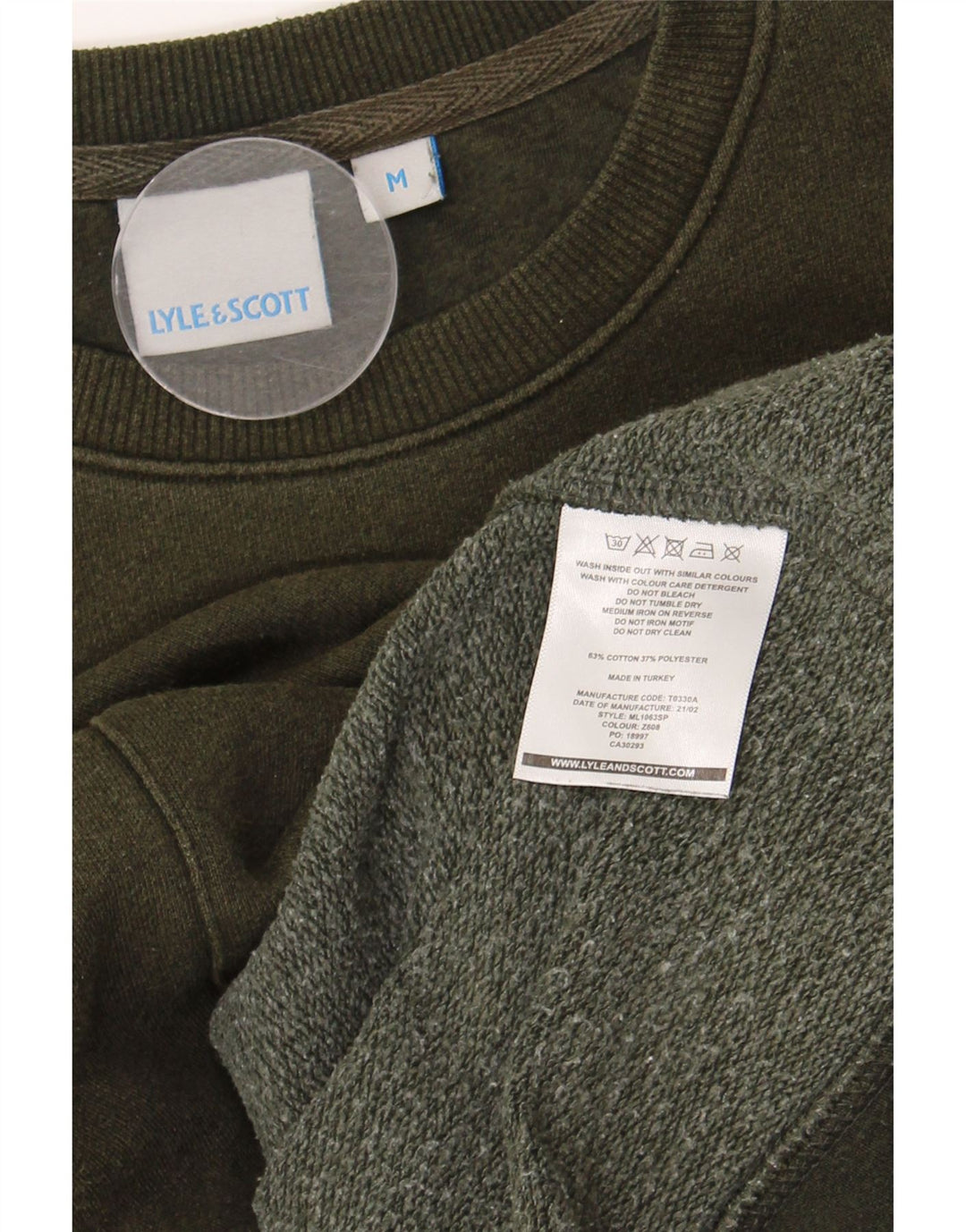 Lyle & Scott Herren-Sweatshirt mit Grafik, mittlere Khaki-Baumwolle