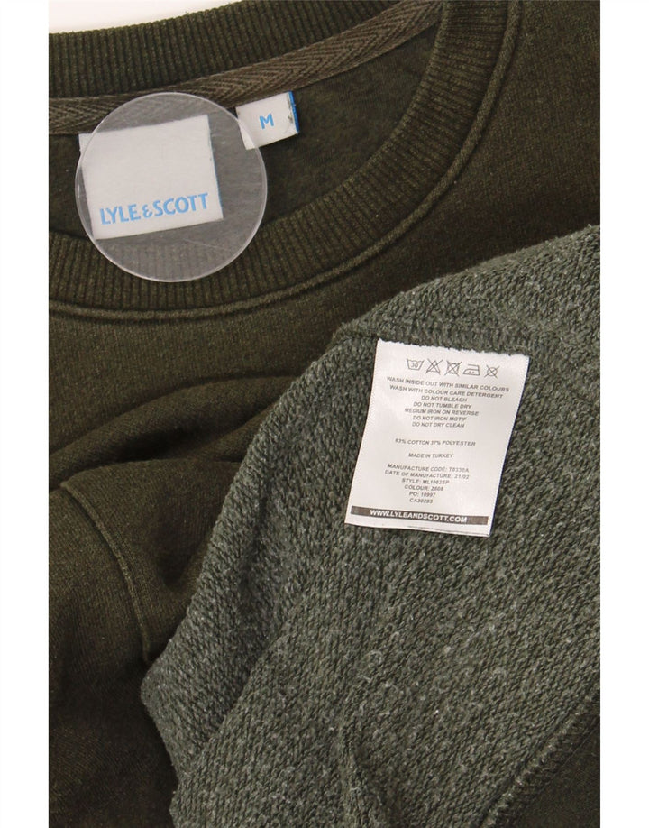 Lyle & Scott Herren-Sweatshirt mit Grafik, mittlere Khaki-Baumwolle