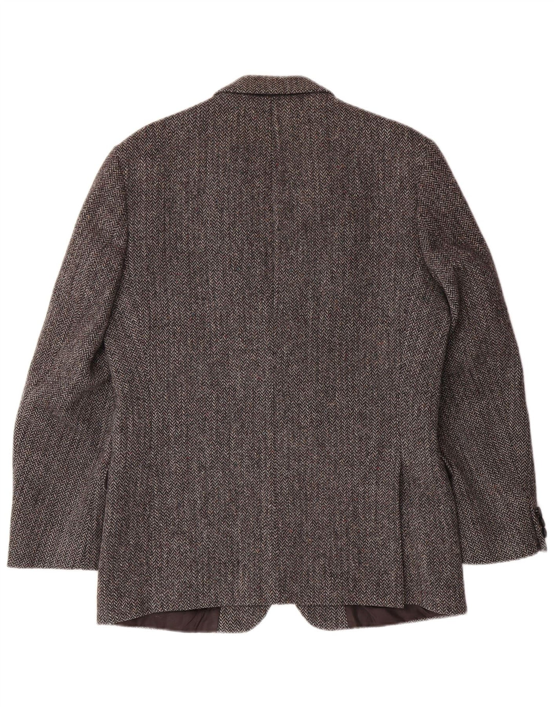 ST MICHAEL Herren Blazer Jacke UK 40 Large Grey Herringbone Classic