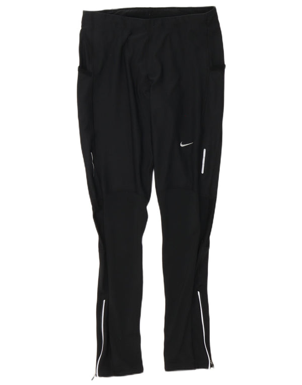 Nike Damen Laufleggings UK 14 Large Schwarz Polyester