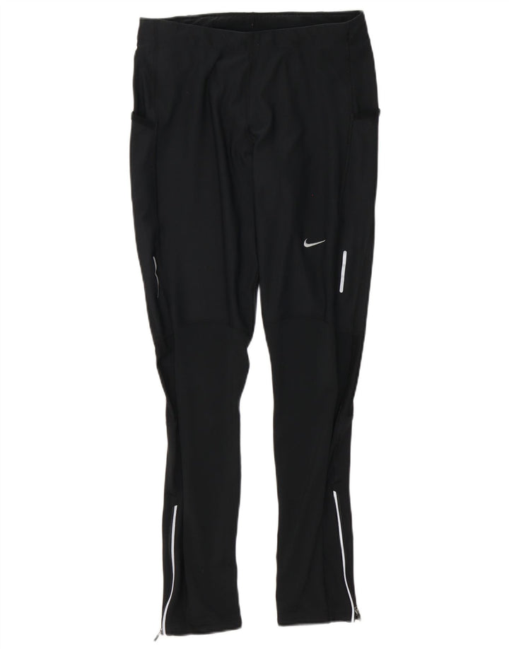 Nike Damen Laufleggings UK 14 Large Schwarz Polyester