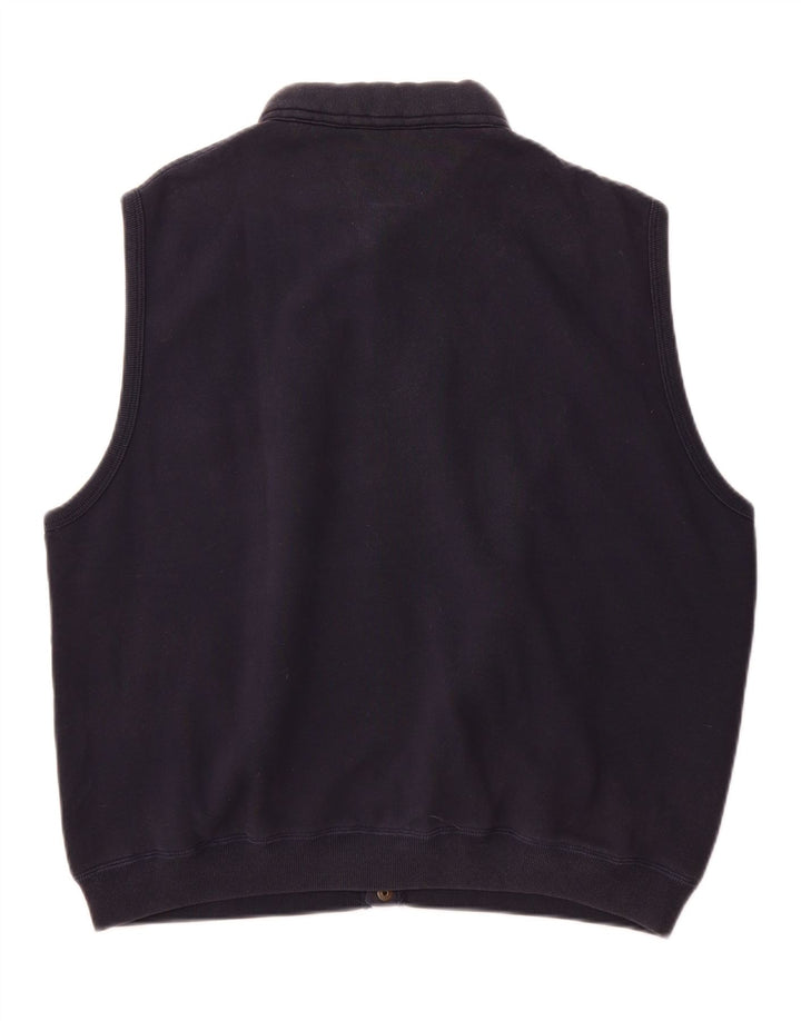 Outrage Herren-Trainingsanzug, ärmellos, Jacke, 2XL, Marineblau, Baumwolle